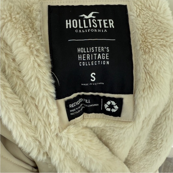 Hollister Women's Faux Fur-Lined Taupe Parka Size S - Picture 4 of 4